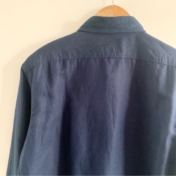Banana REPUBLIC Heritage Expedition Utility Linen Cotton Blend Shirt Casual Navy - Picture 11 of 15